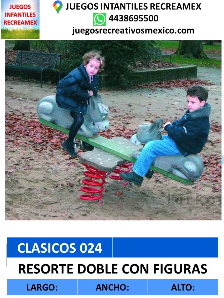 resorte doble con figuras de fibra de vidrio